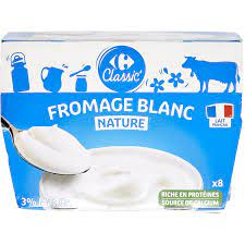 Un pot de fromage blanc dit "nature" par Carrefour (source: carrefour.fr)