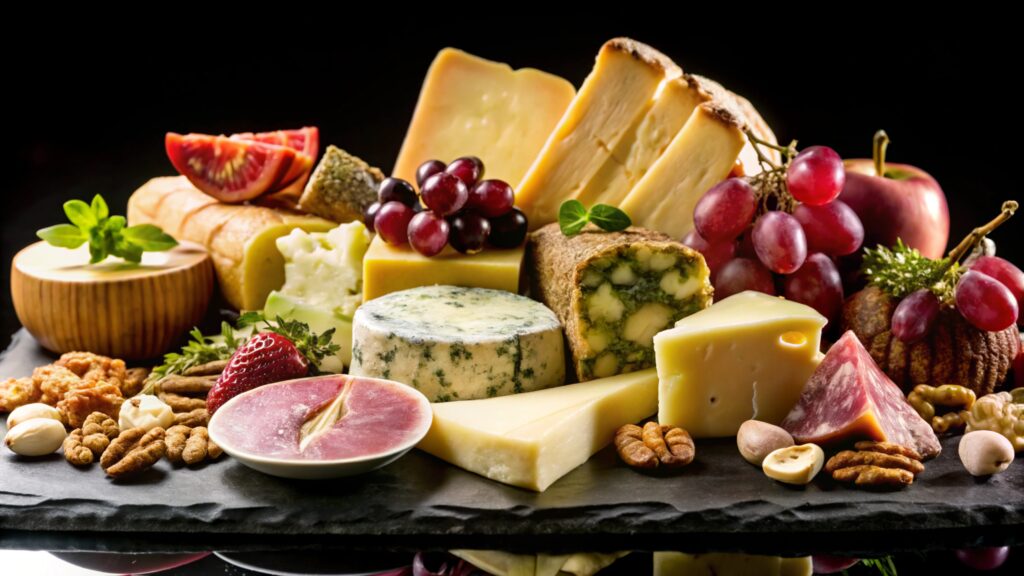 Magnifique plateau présentant la sélection exclusive des fromages du terroir toulousain et Sud-Ouest, soigneusement choisis chez les producteurs locaux